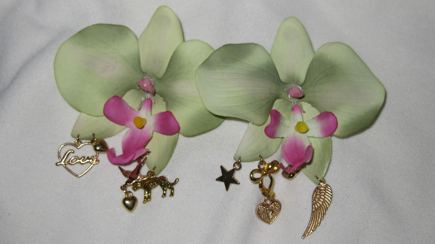 Ornamental Orchids Gold Charms
