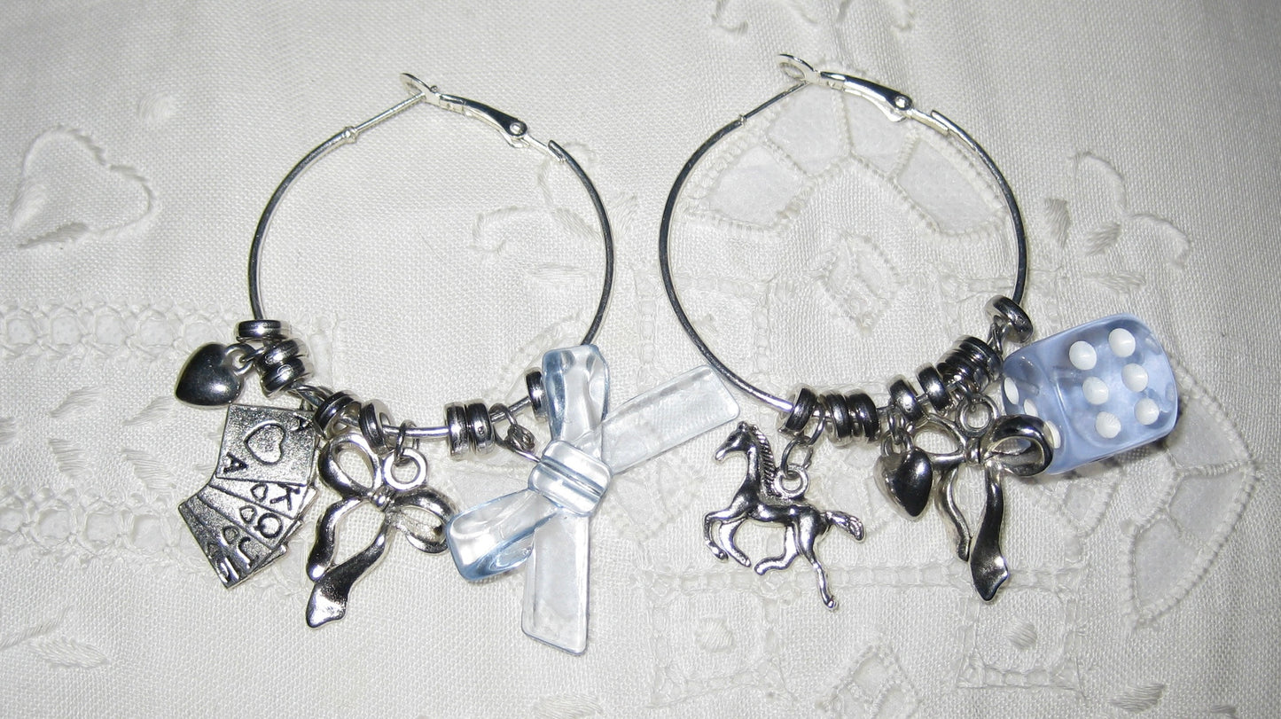 Luckiest Girl In The World Silver Hoops